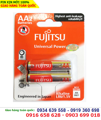Fujitsu LR6-FU-W; Pin tiểu AA 1.5v Alkaline Fujitsu LR6-FU-W chính hãng Made in INdonesia| Vỉ 2viên